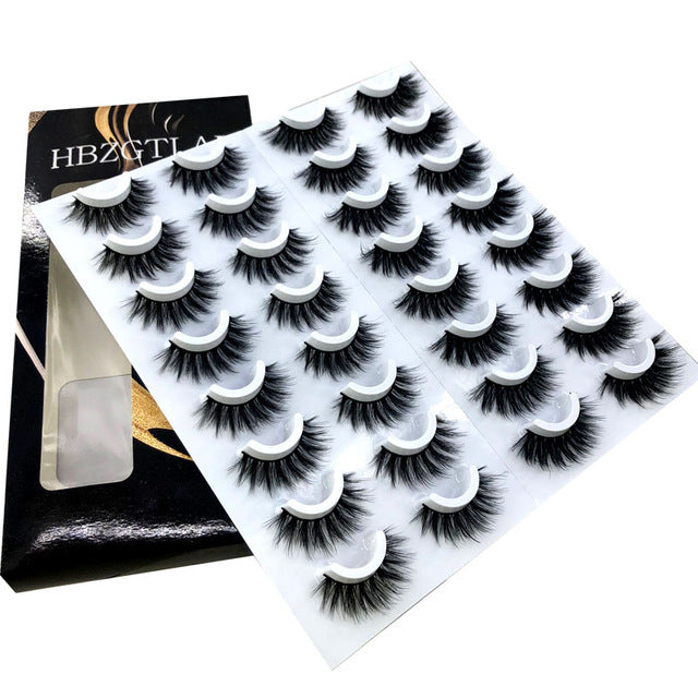 NEW 20 Pairs 8-25mm Fake Eyelashes 100 Mink Eyelashes Mink NEW 20 Pairs 8-25mm Fake Eyelashes 100 Mink Eyelashes Mink